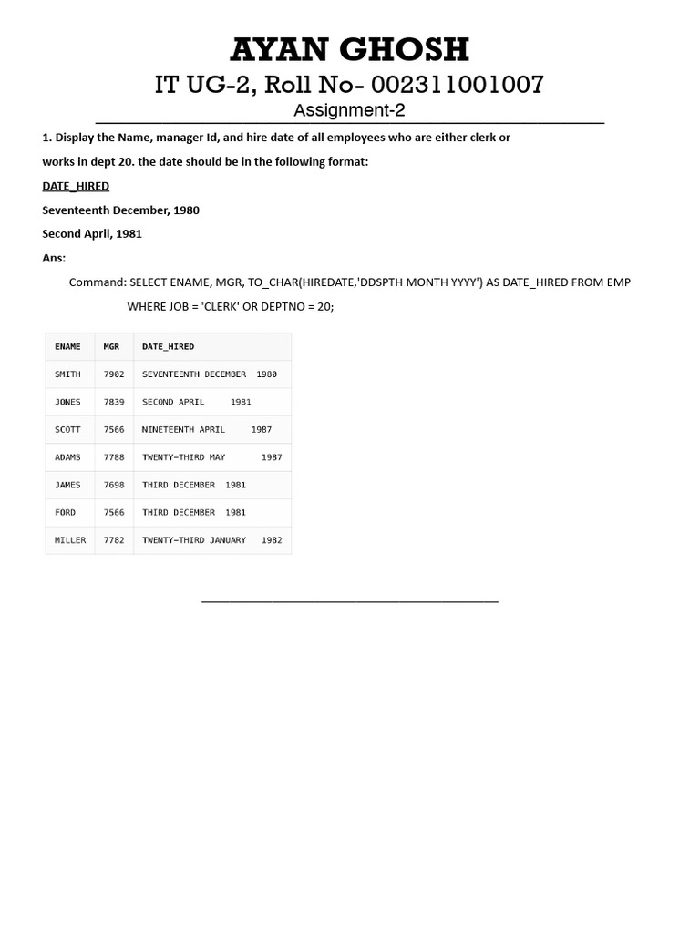 SQL Queries for Employee Data Analysis | PDF | Chess Theory | Chess