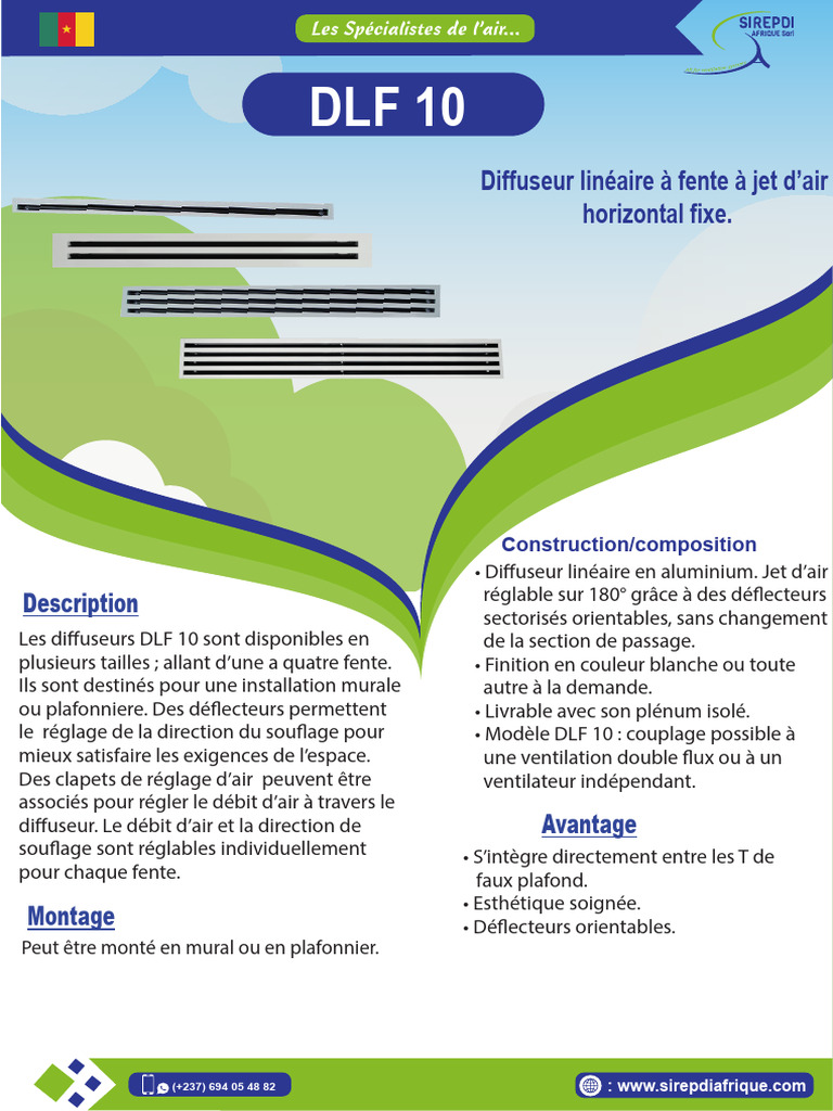 Diffuseurs DLF 10 : Air réglable et esthétique | PDF | Véhicule ...