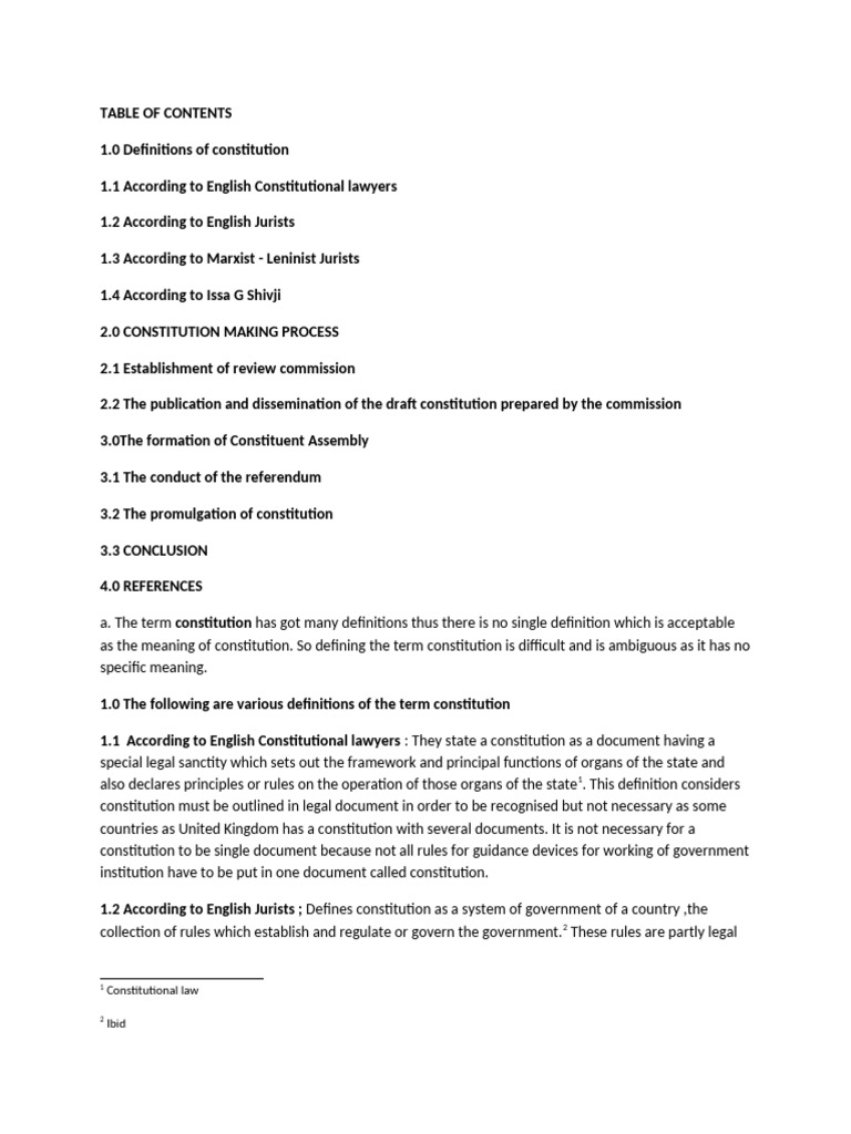 const assignment | PDF | Constitution | Legal Documents