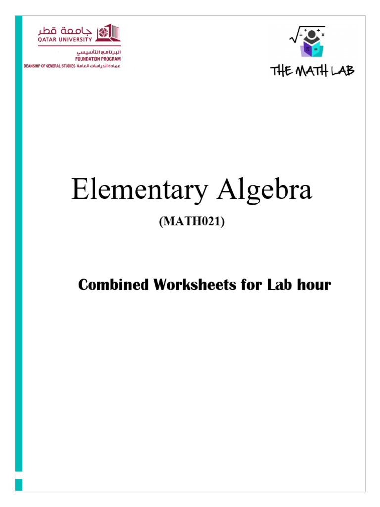 Combined EA Worksheets For Lab 2 - FA25 | PDF | Inequality (Mathematics ...