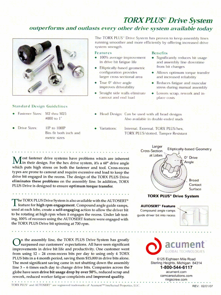 Torx Plus Flyer | PDF