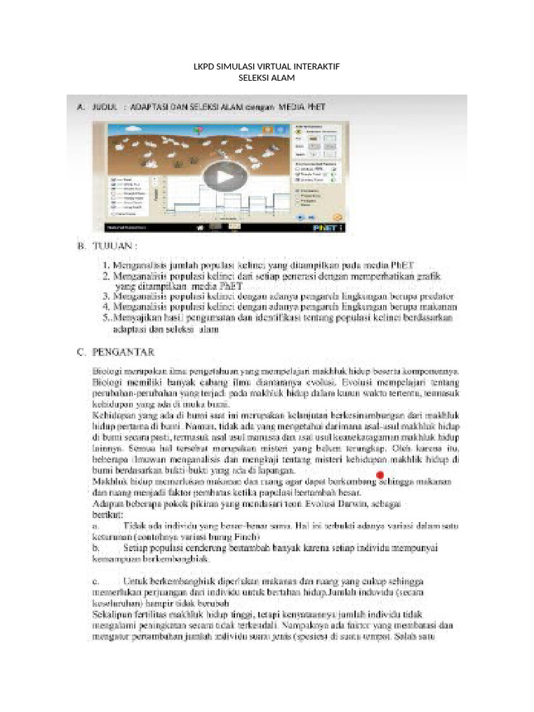 LKPD Simulasi Virtual Interaktif | PDF