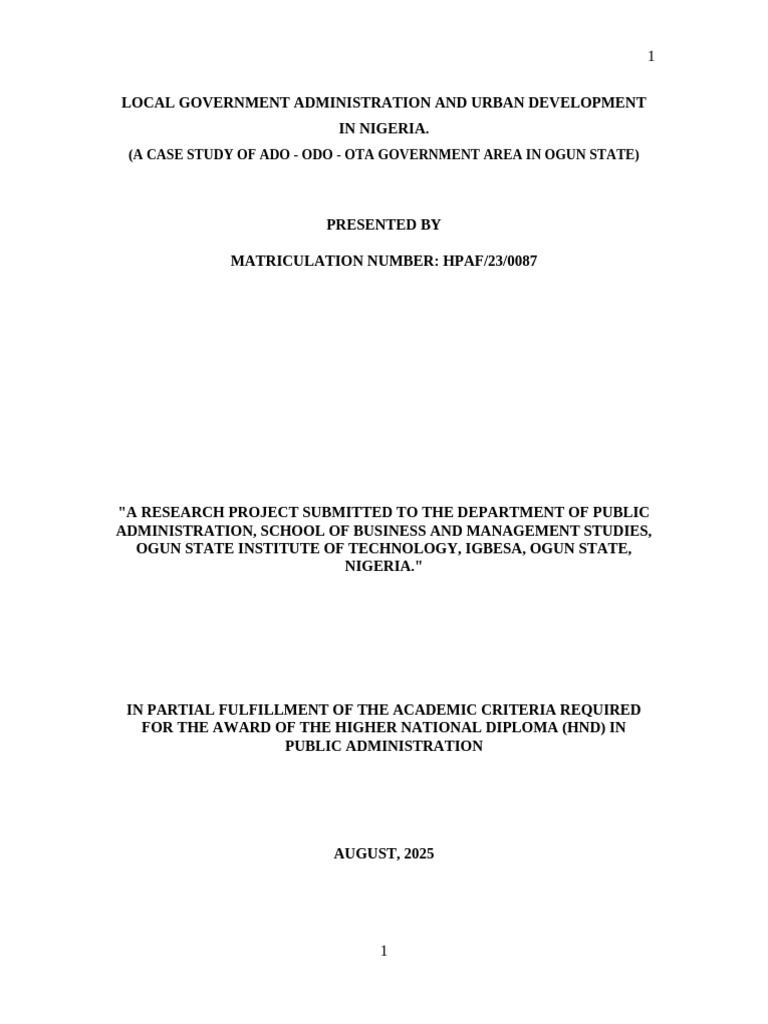 Local Government's Role in Urban Development | PDF | Taxes