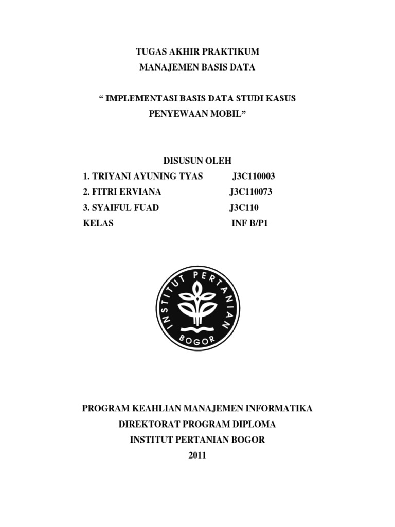 Cover Skripsi Ipb Ide Judul Skripsi Universitas
