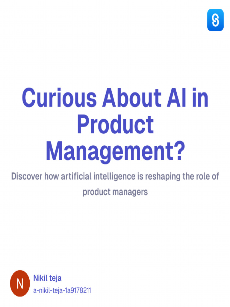 AI For Product Managers | PDF
