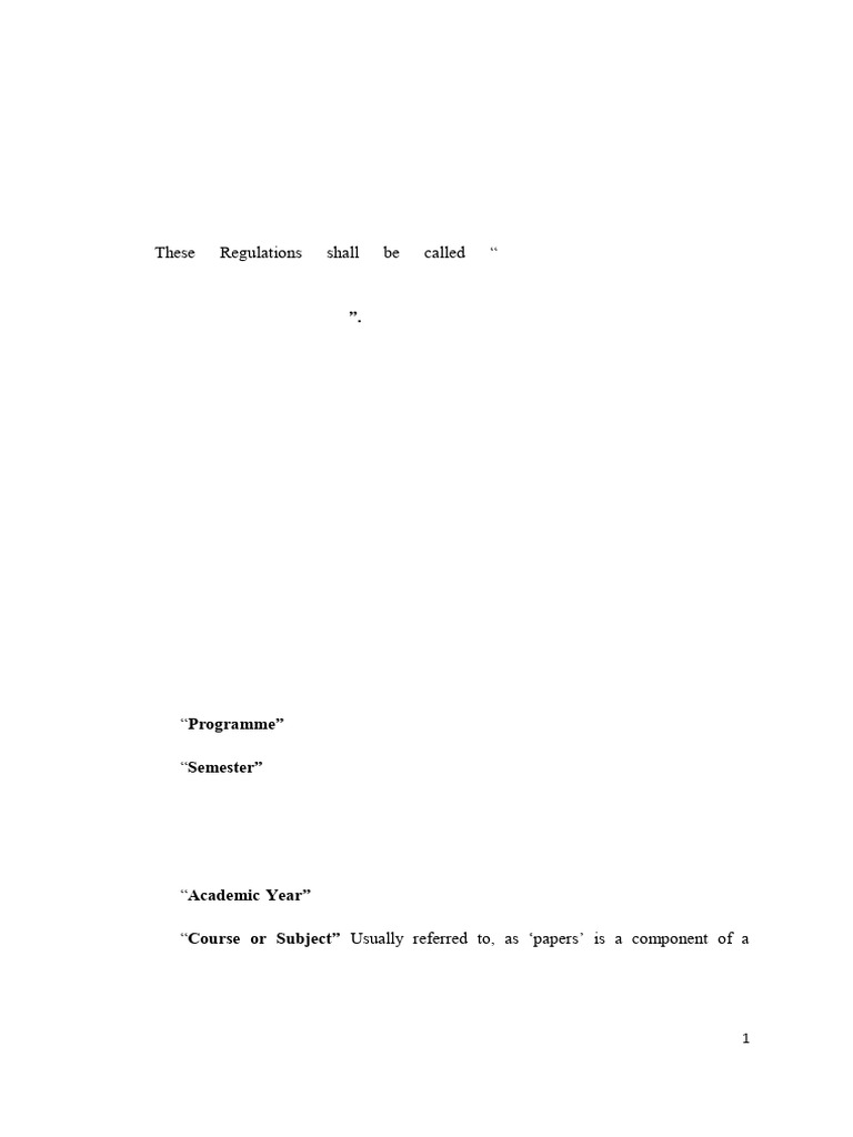 Sharnbasva University CBCS & OBE Regulations | PDF | Course Credit ...