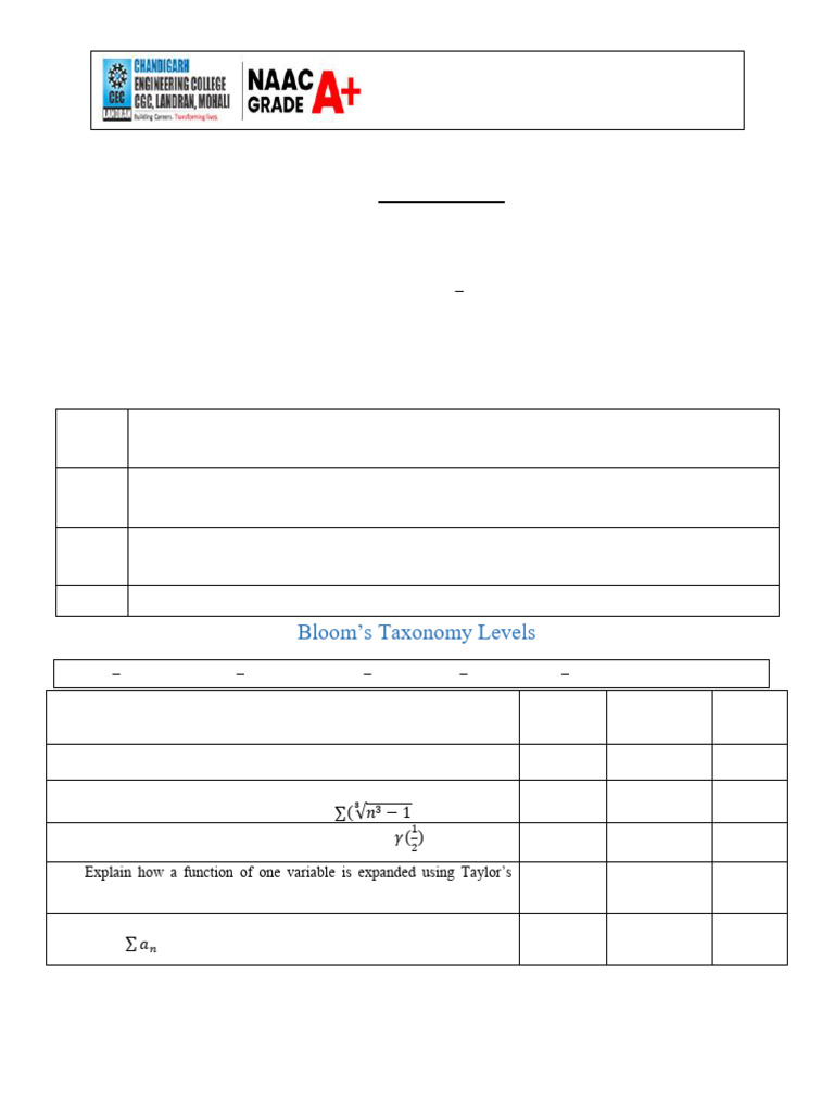 Engineering Mathematics Assignment I | PDF | Limit (Mathematics) | Integral