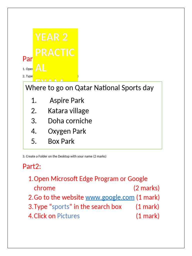 Practical Grade 2 | PDF