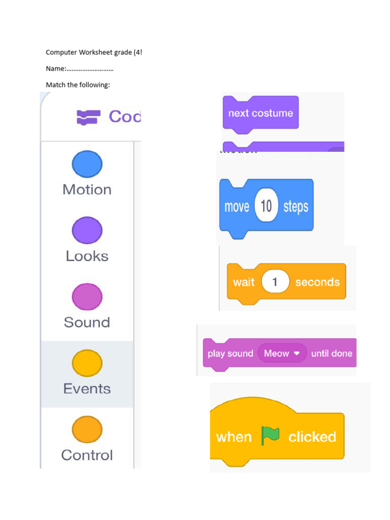 Scratch Worksheet | PDF