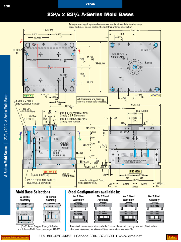 A-Series Mold Bases Specifications | PDF