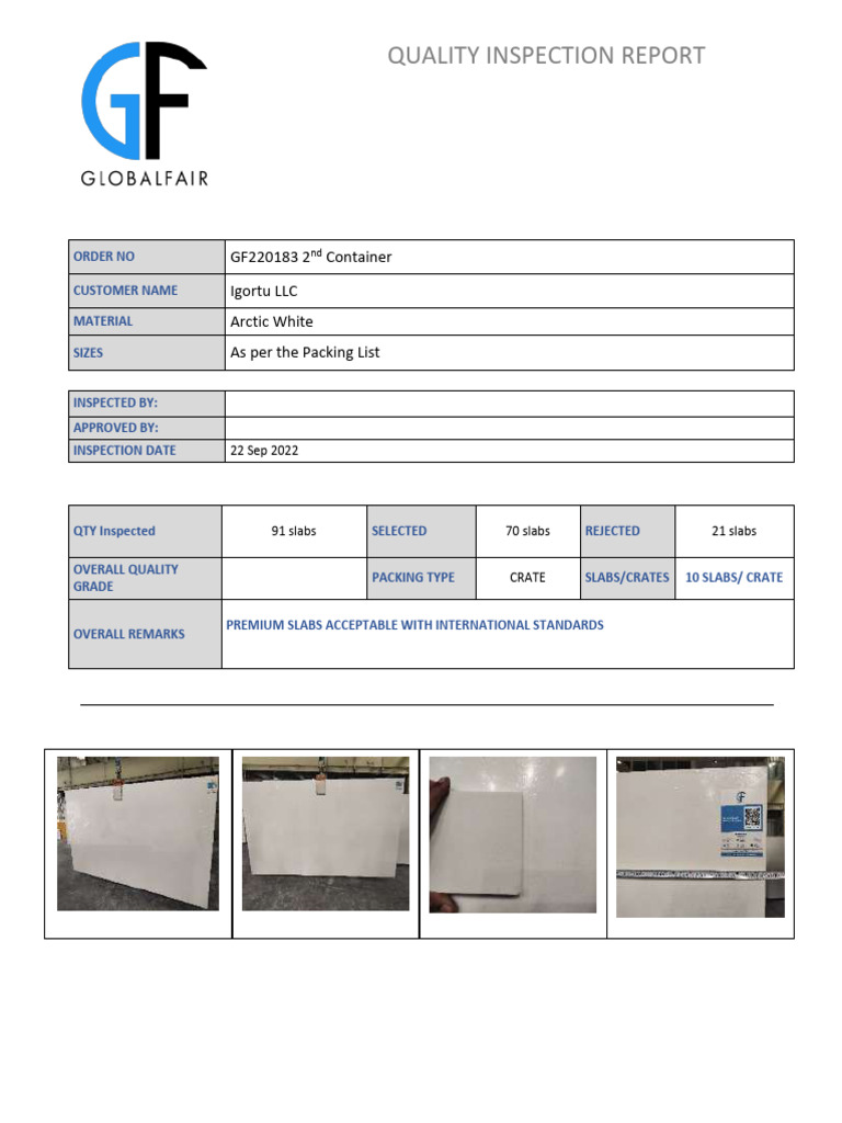 Quartz Quality Inspection Report | PDF