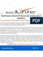 Tamilnadu Board of Secondary Education Syllabus