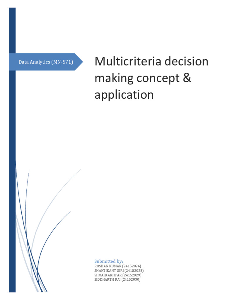 Multicriteria Decision Making & Goal Programming | PDF | Decision ...