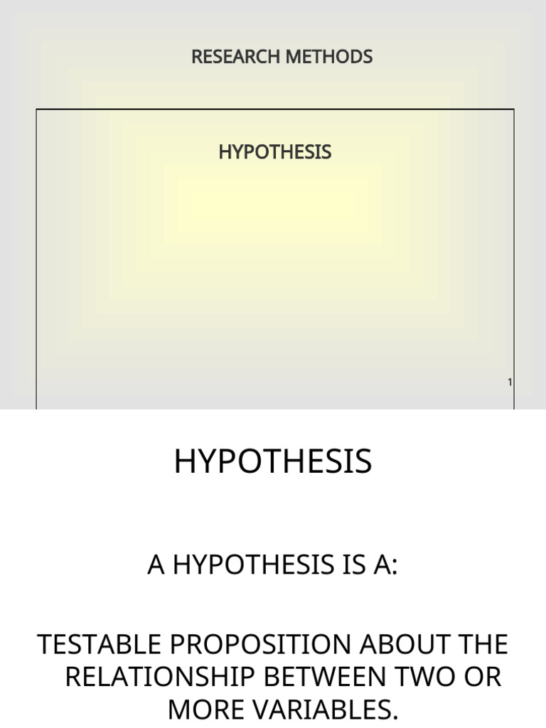 Understanding Hypotheses in Research | PDF | Hypothesis | Null Hypothesis