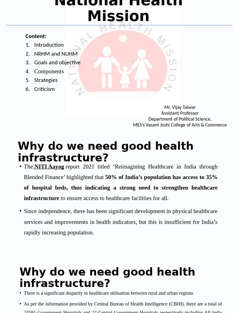 National Health Mission Overview | PDF | Non Communicable Disease ...