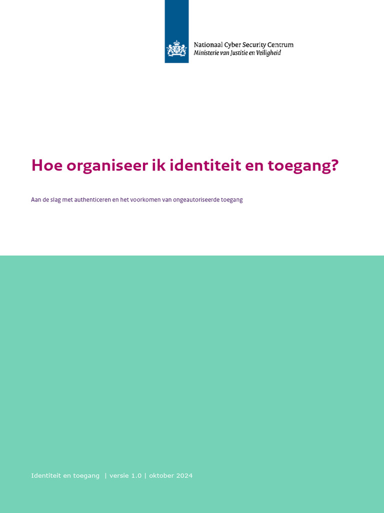 Factsheet Hoe+Organiseer+Ik+Toegang+en+Identiteit Okt24 NL V1.0 | PDF