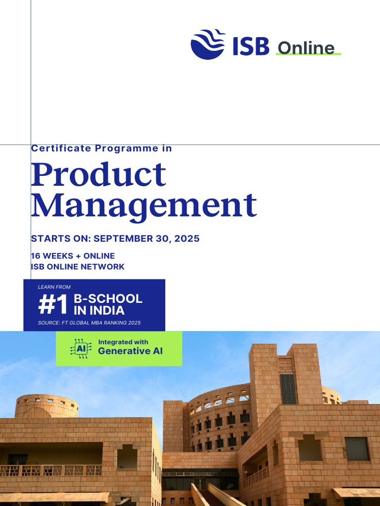 ISB Online Product Management Course | PDF | Artificial Intelligence ...