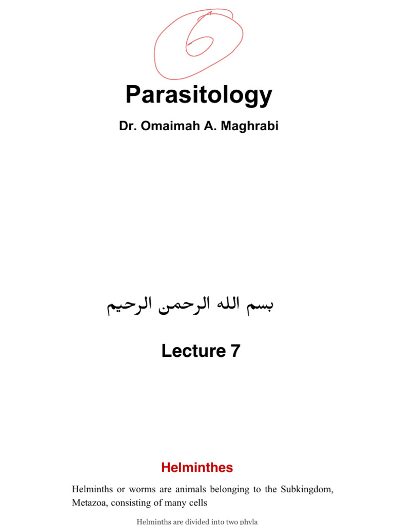 Lecture 7 of Parasitology | PDF