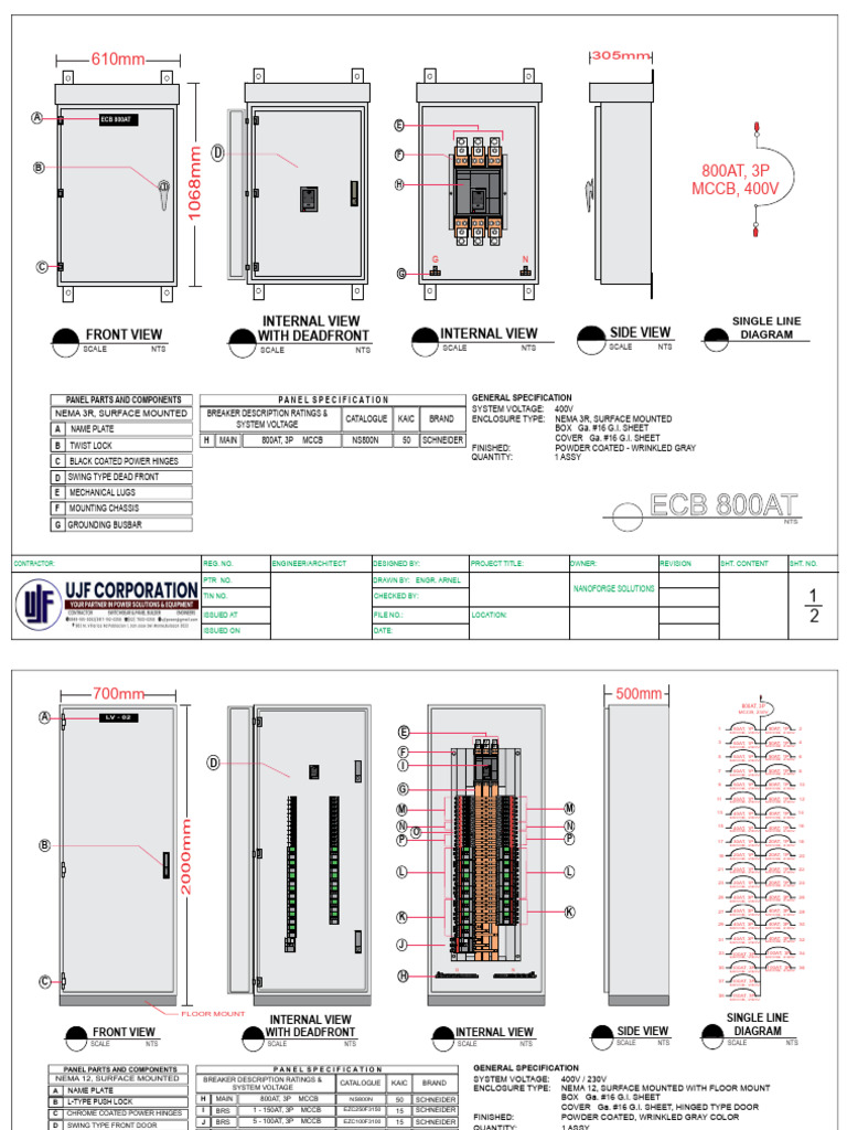 ECB 800AT MCCB Specifications | PDF | Components | Electrical Engineering