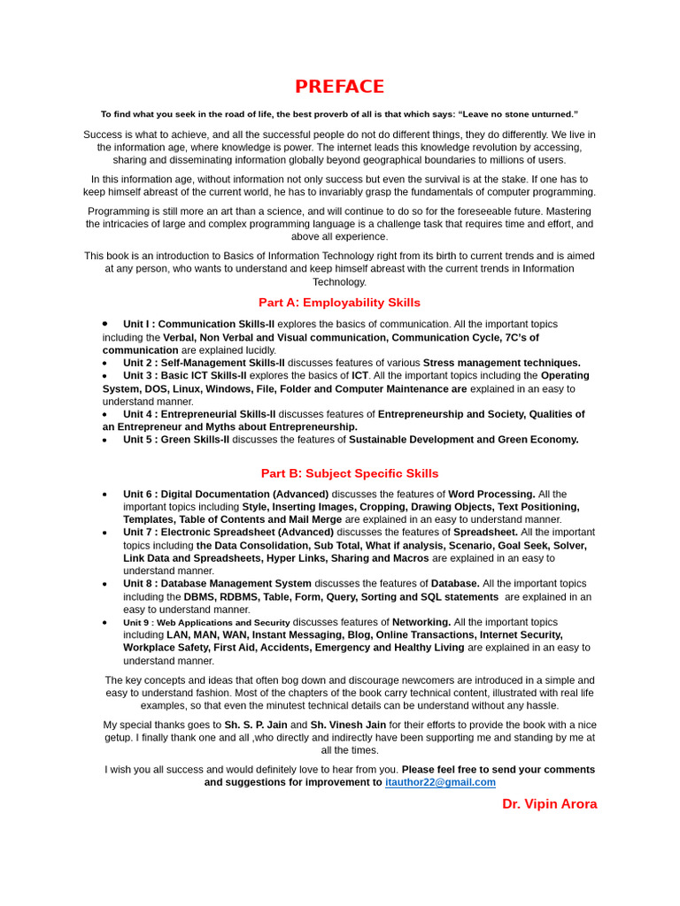 Basics of Information Technology Guide | PDF | Databases | Information ...