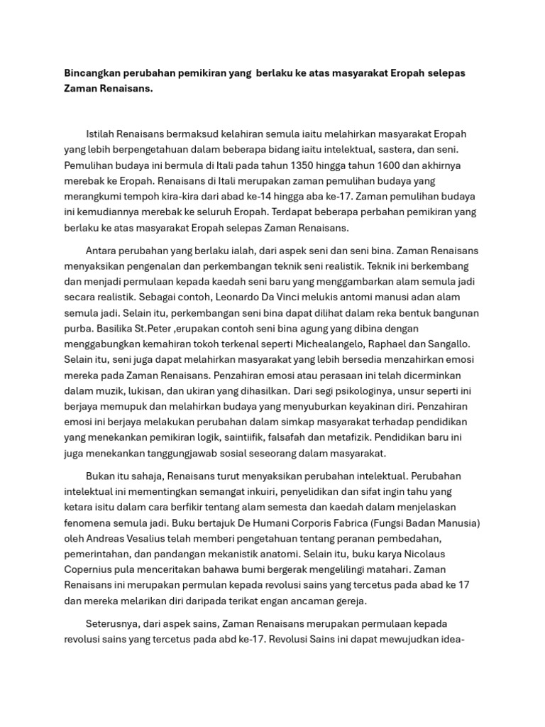 Zaman Renaisans | PDF