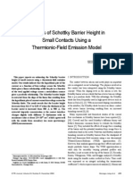 Analysis of Schottky Barrier Height in Small Contacts Using A Thermionic-Field Emission Model