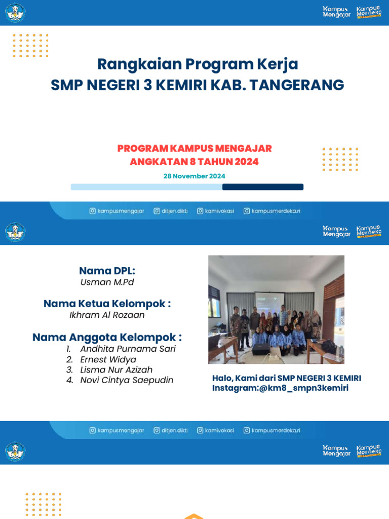Ppt Rangkaian Program Kerja Km 8 | PDF