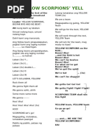 Yellow Team Yell and Cheer Script | PDF