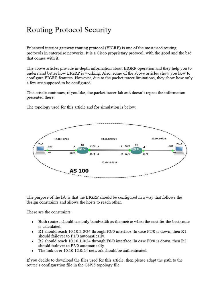 Routing Protocol Security | PDF | Routing | Computer Network
