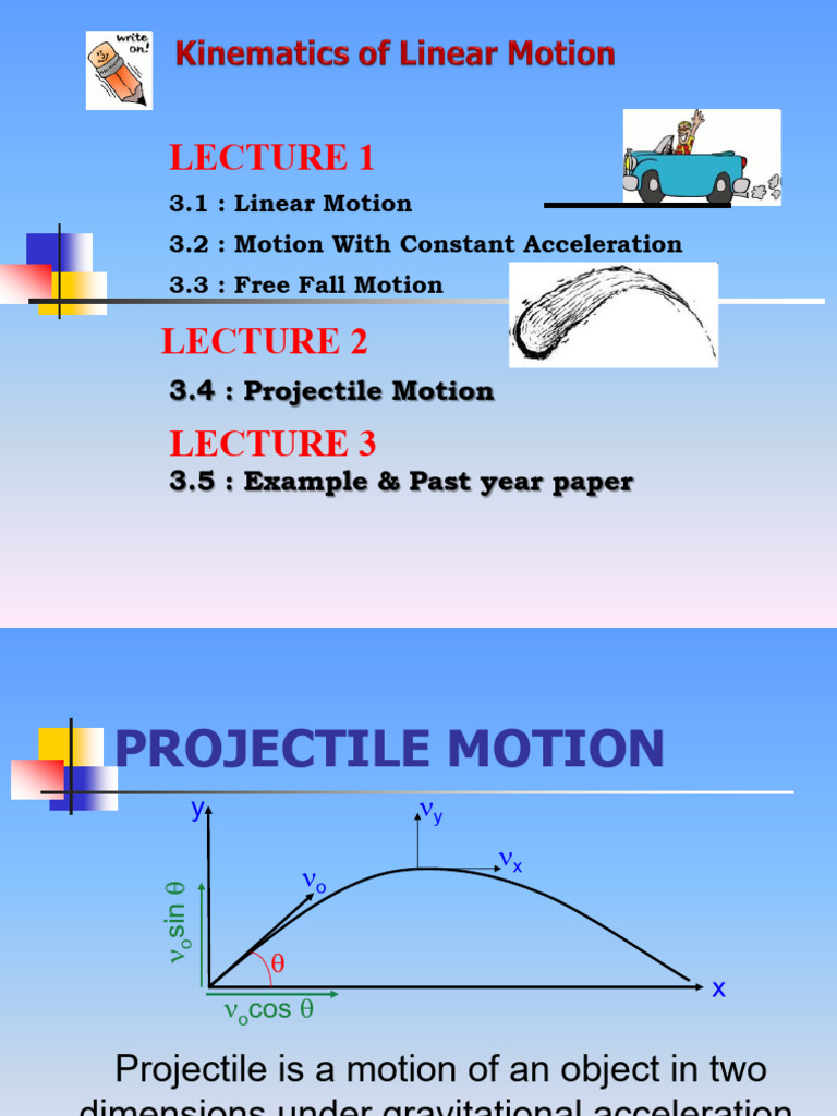 Projectile Motion: Key Concepts and Examples | PDF | Mechanical ...