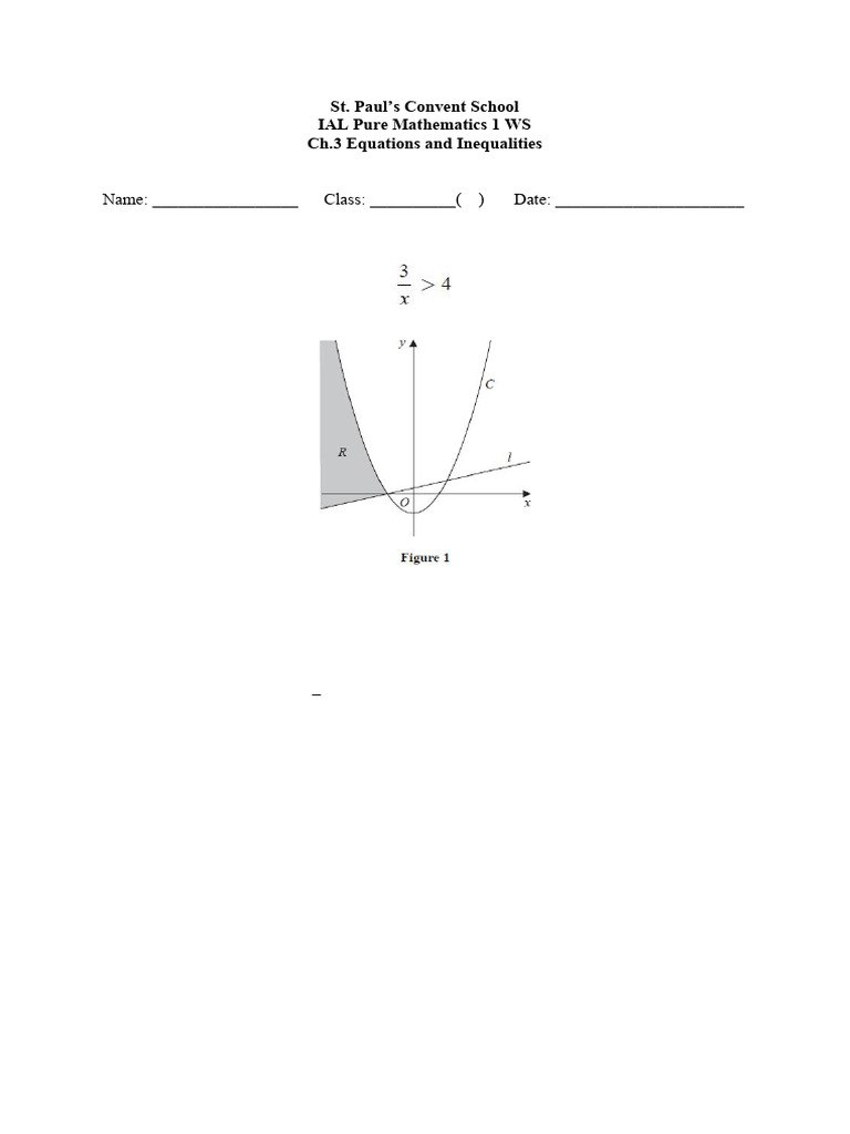 IAL Pure Mathematics 1: Equations & Inequalities | PDF | Equations ...