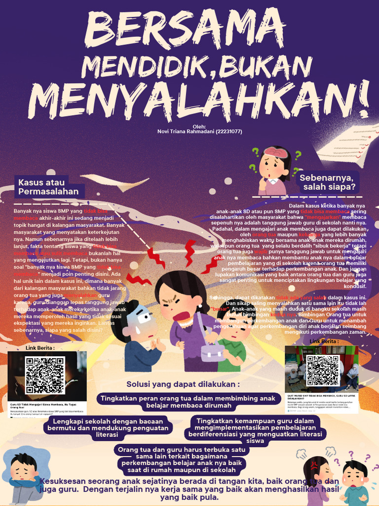 Poster Infografis Hak Asasi Manusia Ilustratif Ungu Dan Krem | PDF