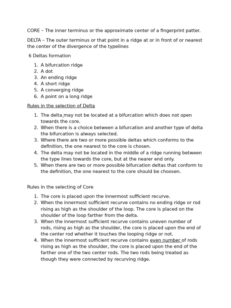 Core and Delta Selection Rules | PDF