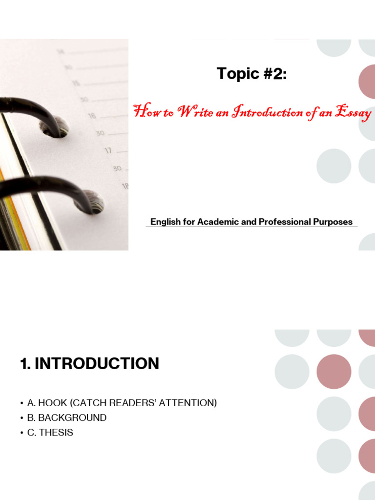 Eapp How To Write An Intro of An Essay PDF | PDF | Essays | Human ...