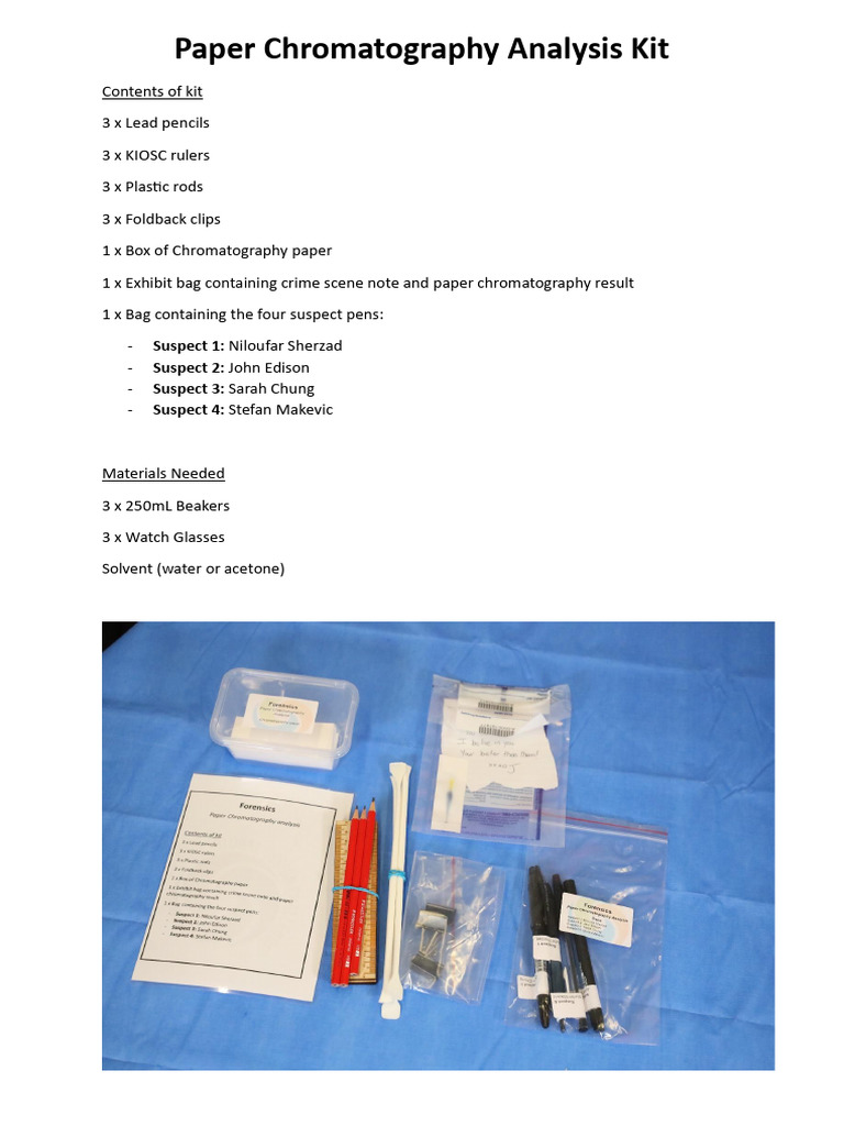 Paper Chrom Analysis Kit-2 | PDF