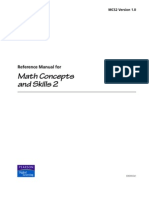 Math Concepts and Skills 2: Reference Manual For
