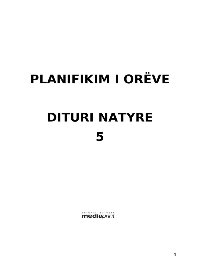 Dituri Natyre 5 Ditare | PDF