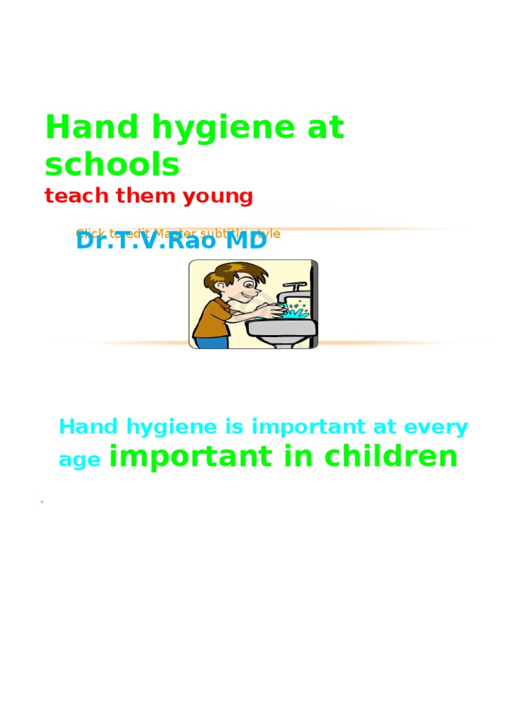 Hand Hygiene at Schools | PDF | Hand Washing | Hygiene