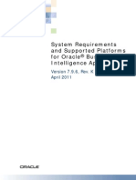 System Requirements and Supported Platforms For Oracle Business Intelligence Applications