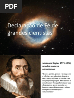 Declarações de Fé de Grandes Cientistas