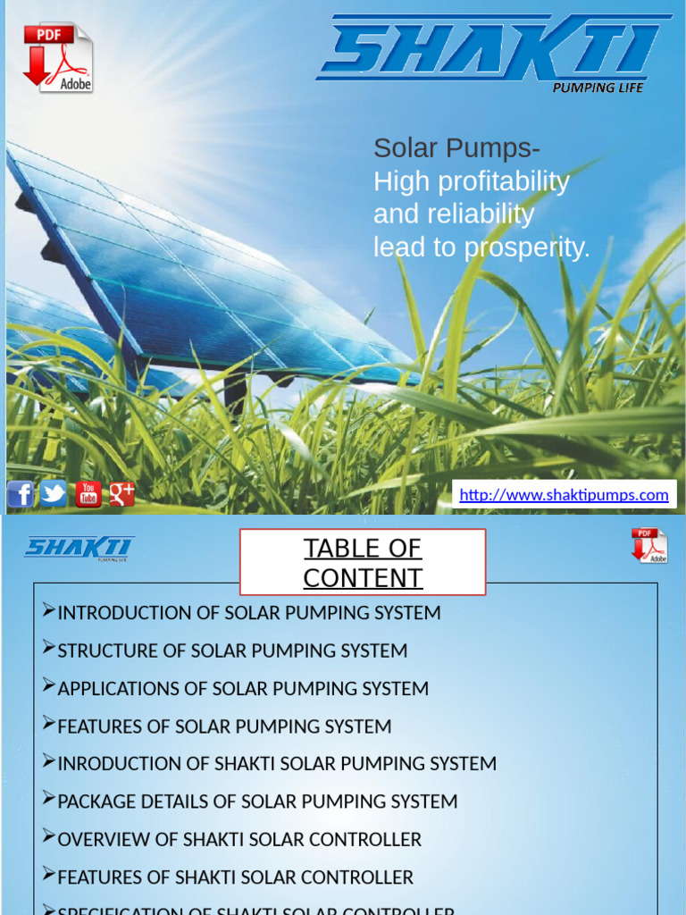Solar Pumps | PDF | Solar Power | Photovoltaic System