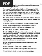 Direction-Based Reasoning Questions | PDF | Teaching Mathematics