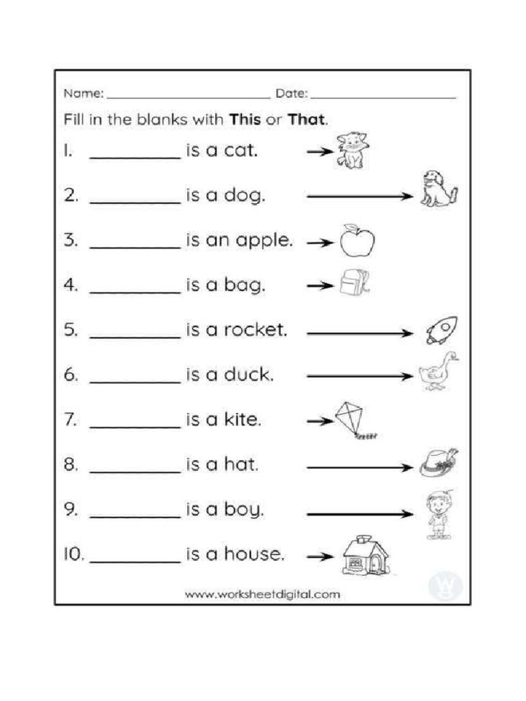 Bài Tập This That | PDF