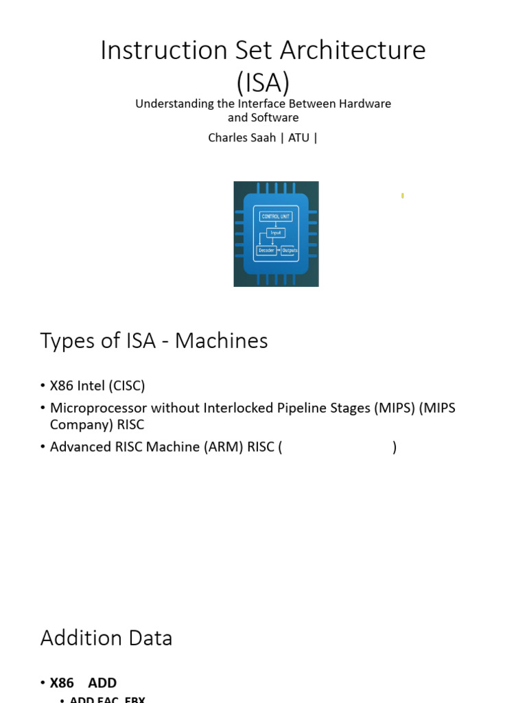 ISA: Hardware-Software Interface Explained | PDF | Computer Science ...
