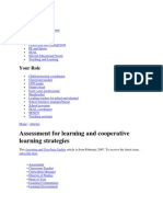 Assessment For Learning and Cooperative Learning Strategies