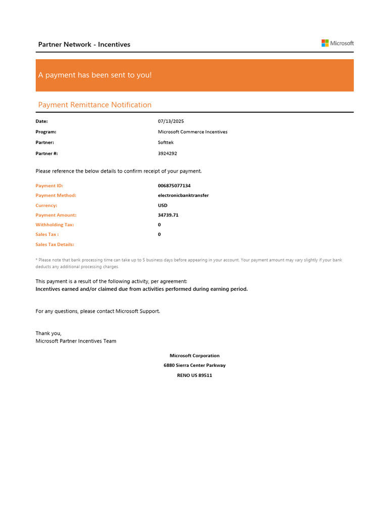 Payment Remittance-006875077134 | PDF