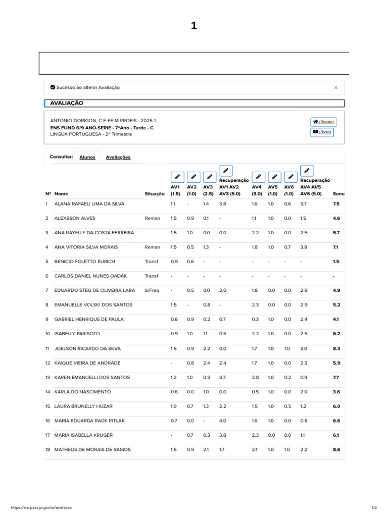 RCO 7ano 7c 2tri | PDF
