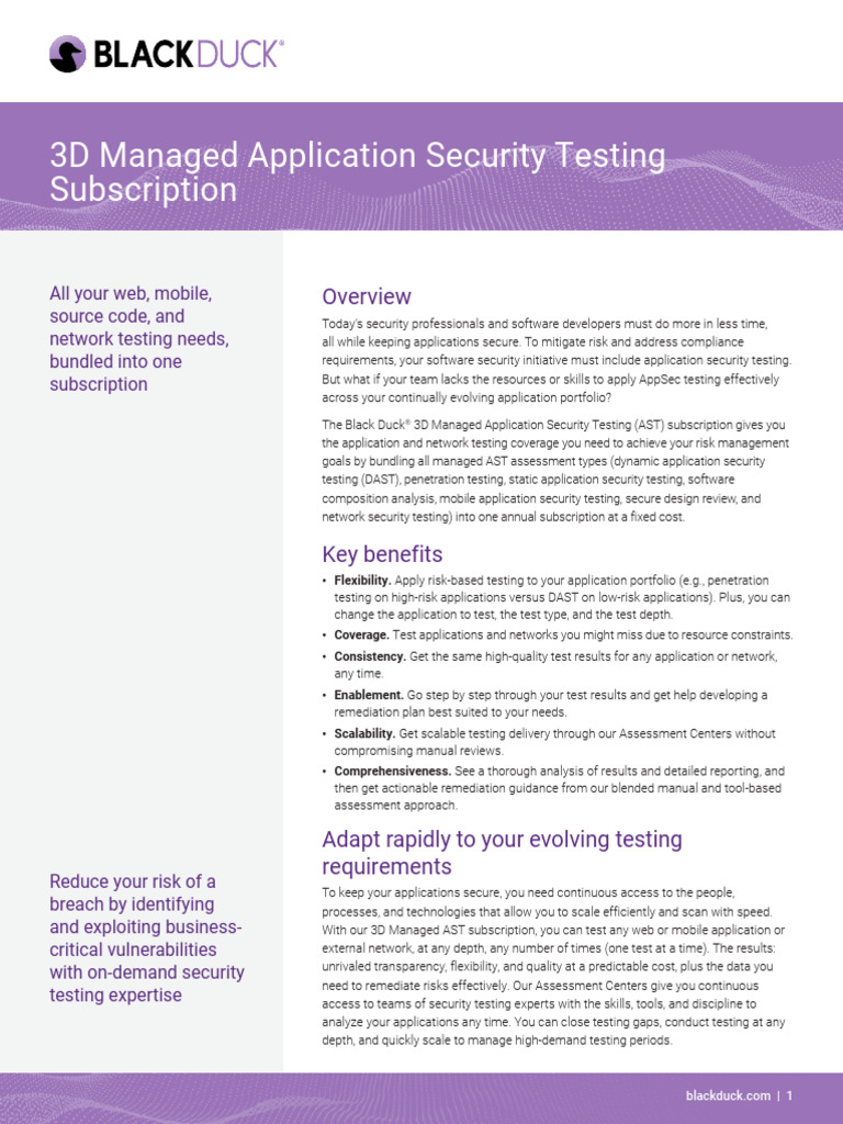 Comprehensive Managed App Security Testing | PDF | Computer Security ...