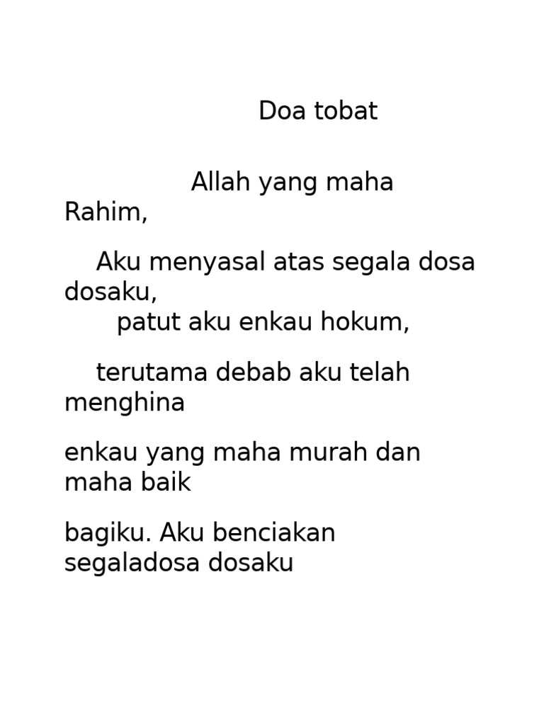 Doa Tobat | PDF