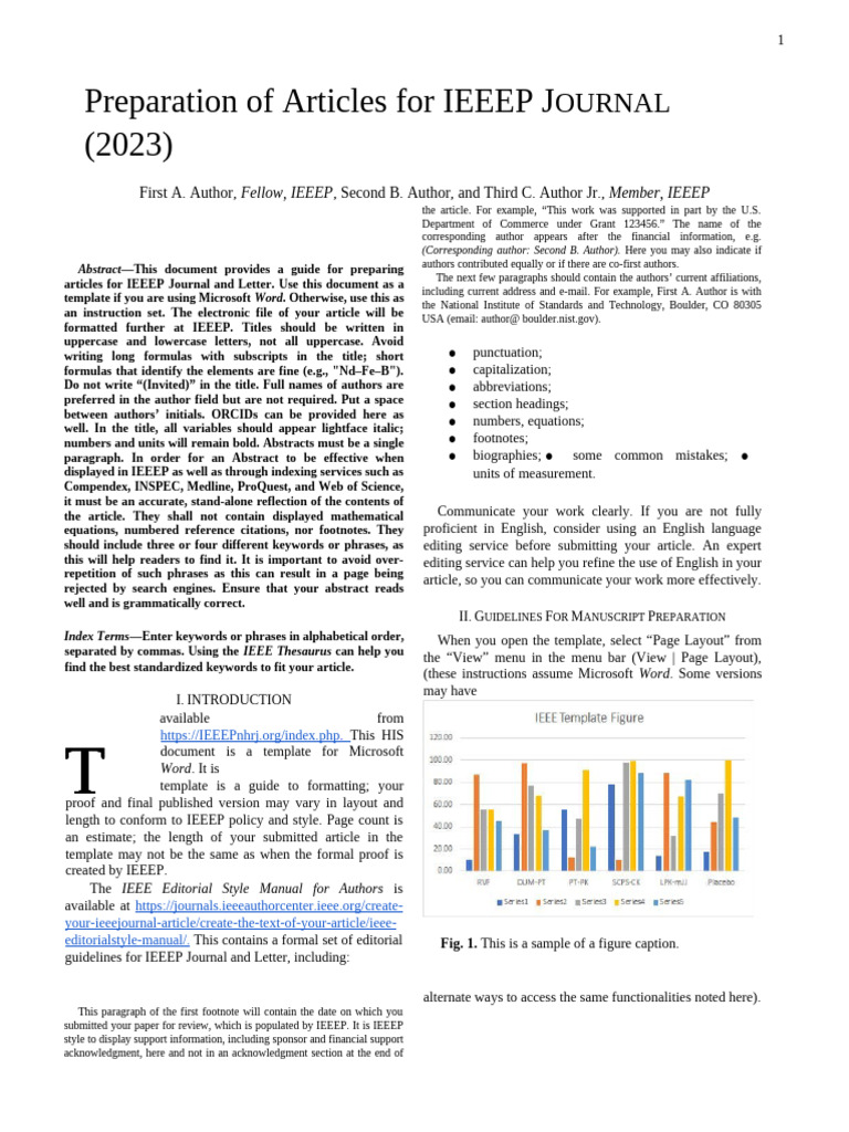 IEEEP Journal Article Preparation Guide | PDF | Note (Typography ...